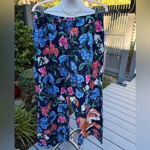 Anthropologie Lyrebird Floral Tiger 🐅 Flannel Pajama Pants